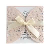 Square Wedding Card Invitation Laser Butterfly Pattern Wholesale 